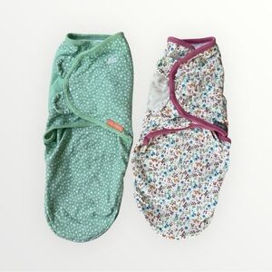 SwaddleMe Baby Girl Swaddles With Zippers Floral Print Size Small/Medium